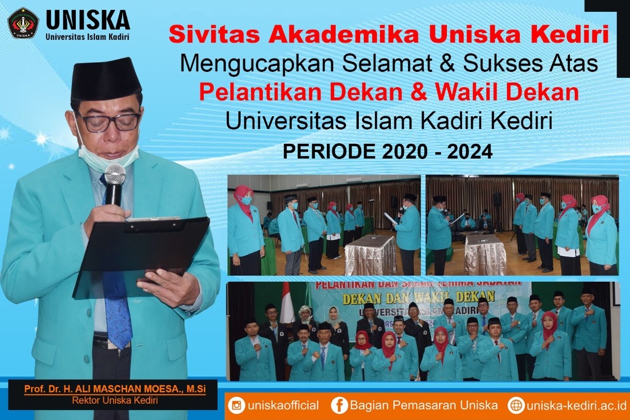 Pelantikan Dekan Universitas Islam Kadiri periode 2020-2024